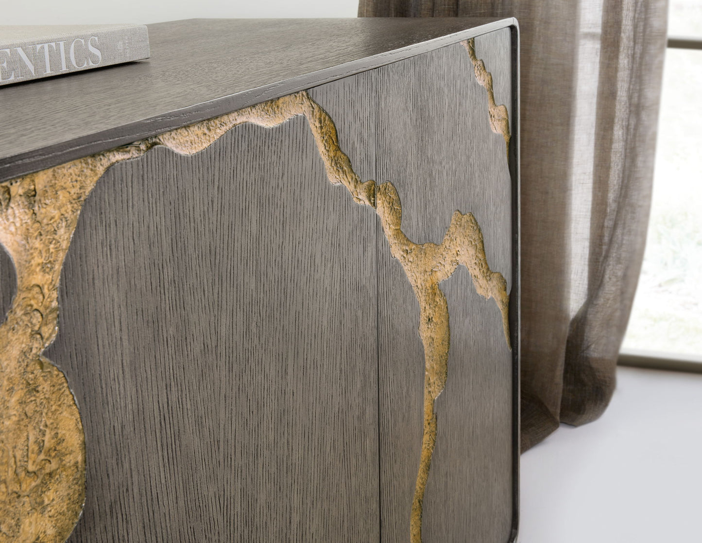 Melange - Fissured Entertainment Credenza - Dark Gray