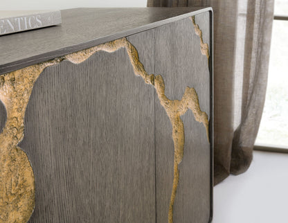 Melange - Fissured Entertainment Credenza - Dark Gray