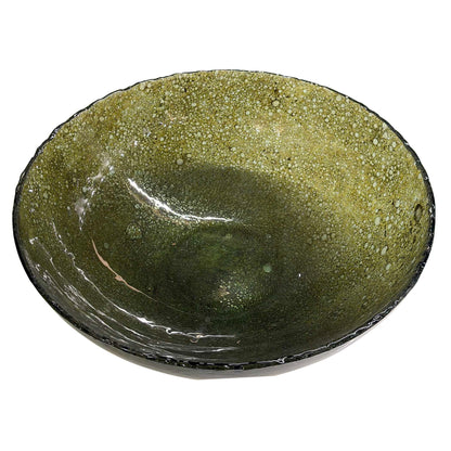 Veridian Shimmer - Earthy Glass Bowl - Green