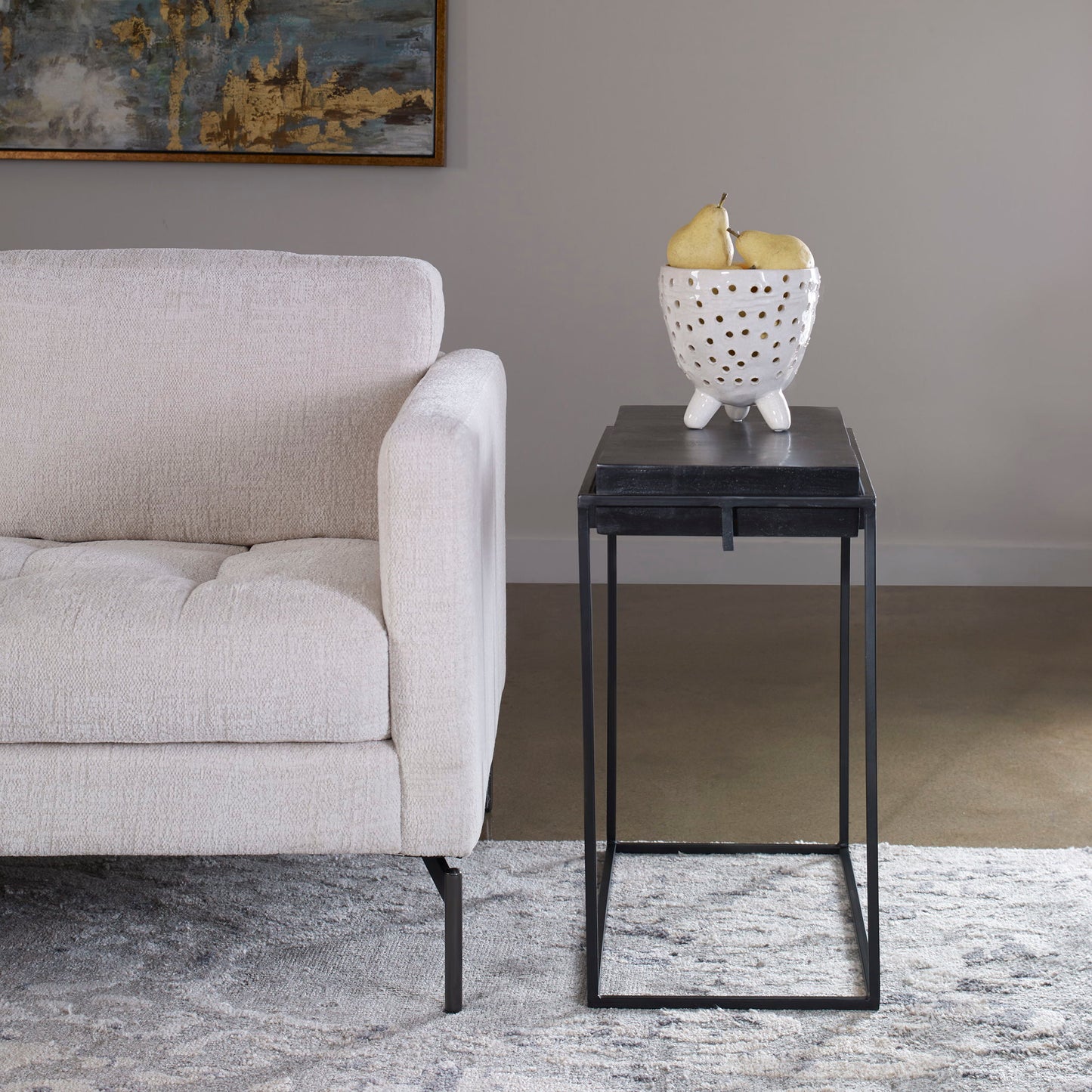 Telone - Modern Side Table - Black