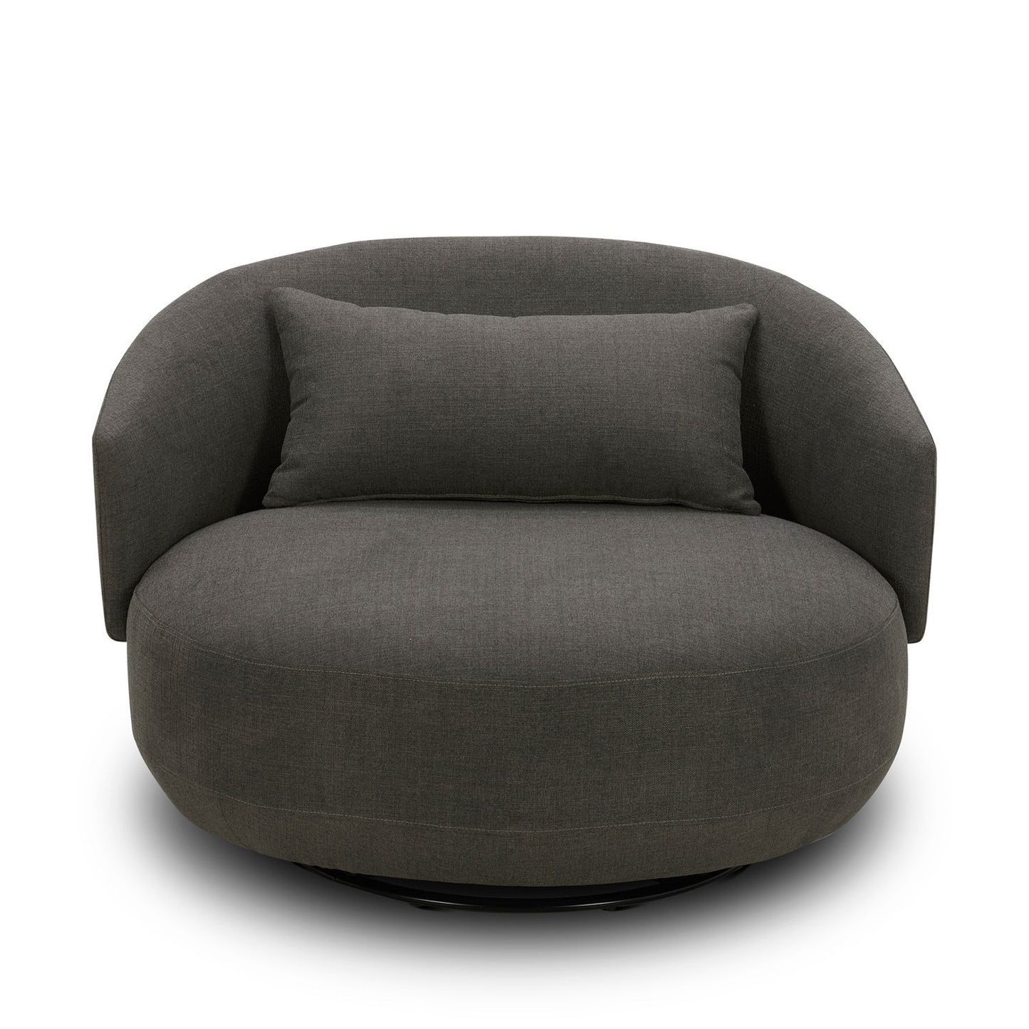 Haley - Upholstered Swivel Cuddler Chair