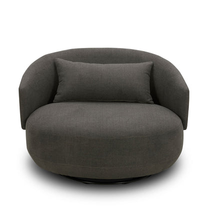 Haley - Upholstered Swivel Cuddler Chair