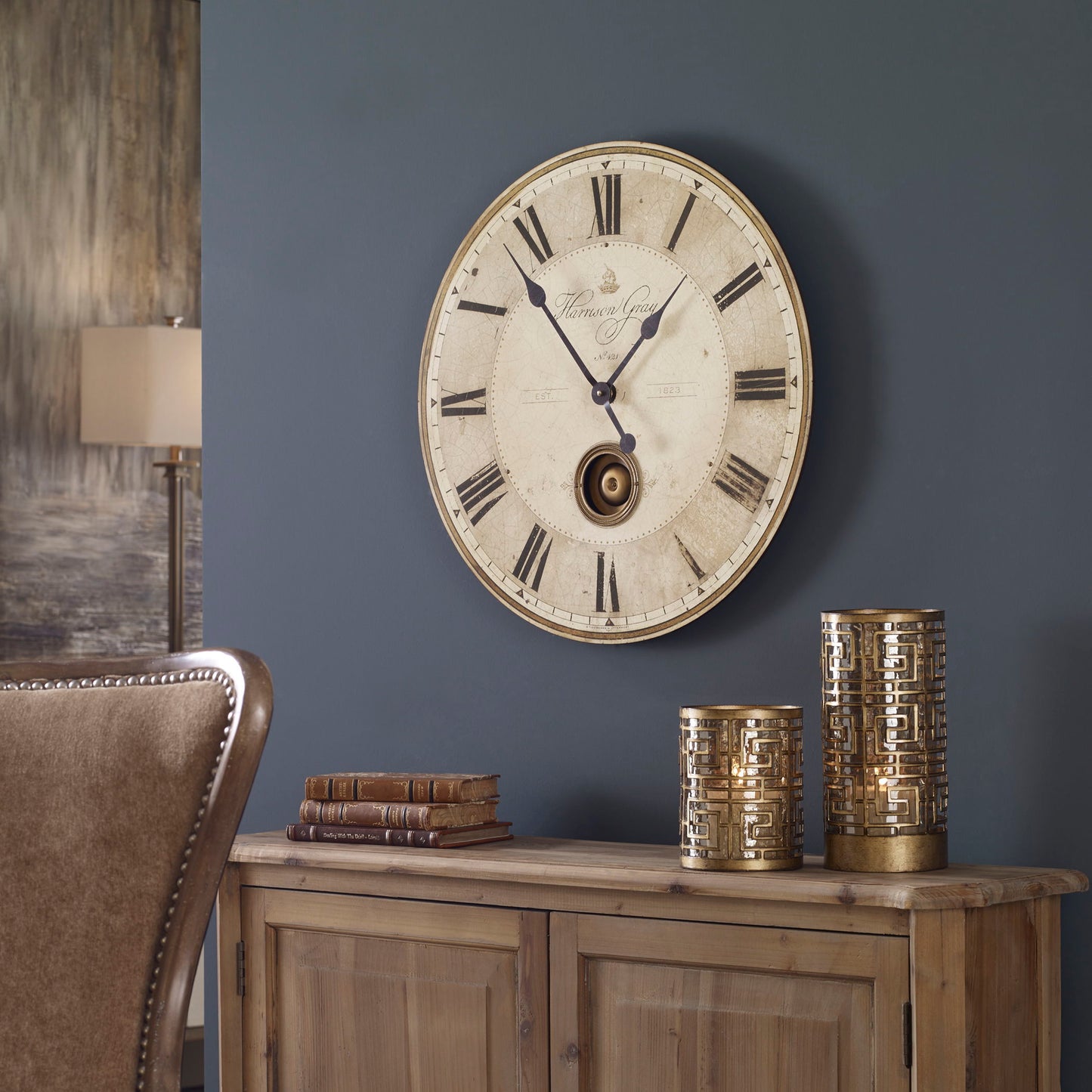 Harrison Gray - 23" Clock - Beige