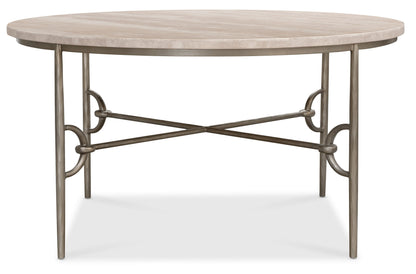 Commerce And Market - Table Talk Chat Table - Champagne / Gray