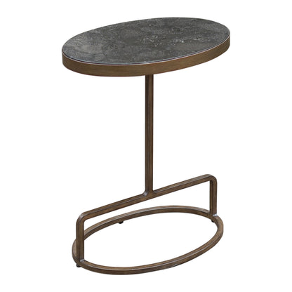 Jessenia - Stone Accent Table - Dark Gray