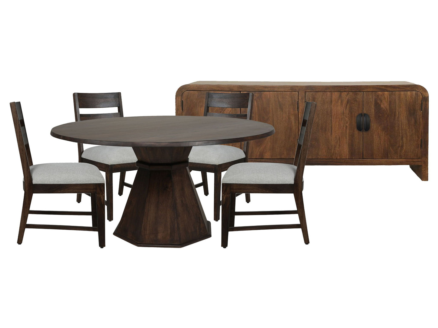 Portico - Dining 60" Round Table - Warm Brown