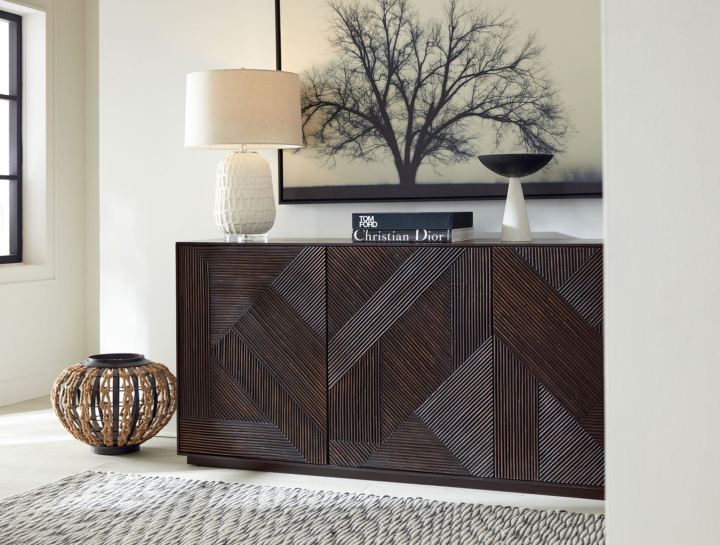 Retreat - Entertainment Credenza - Dark Brown