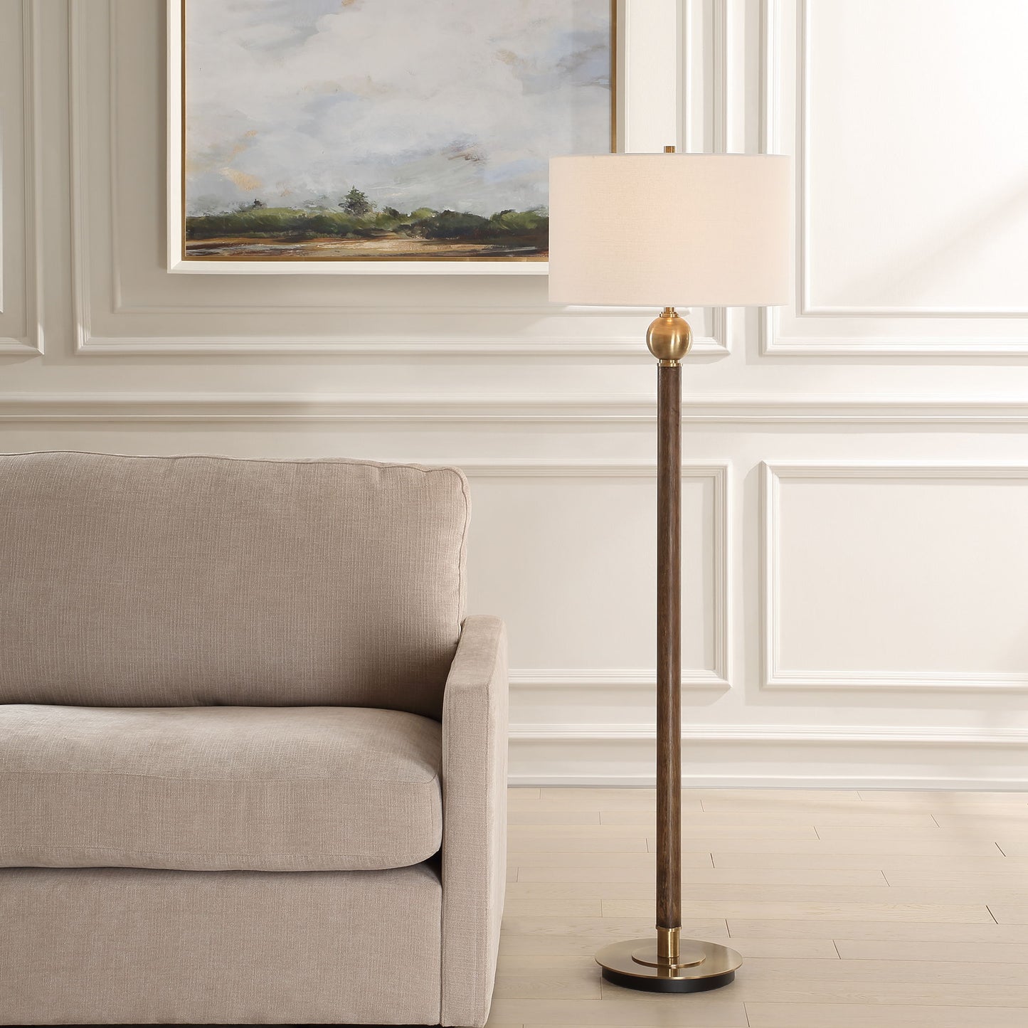 Keros - Floor Lamp - Dark Oak