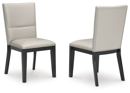 Glinari - 5 Pc. - Dining Room Table, 4 Side Chairs - Taupe / Black