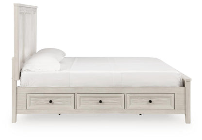 Darbonton - King Panel Storage Bed - Dove White
