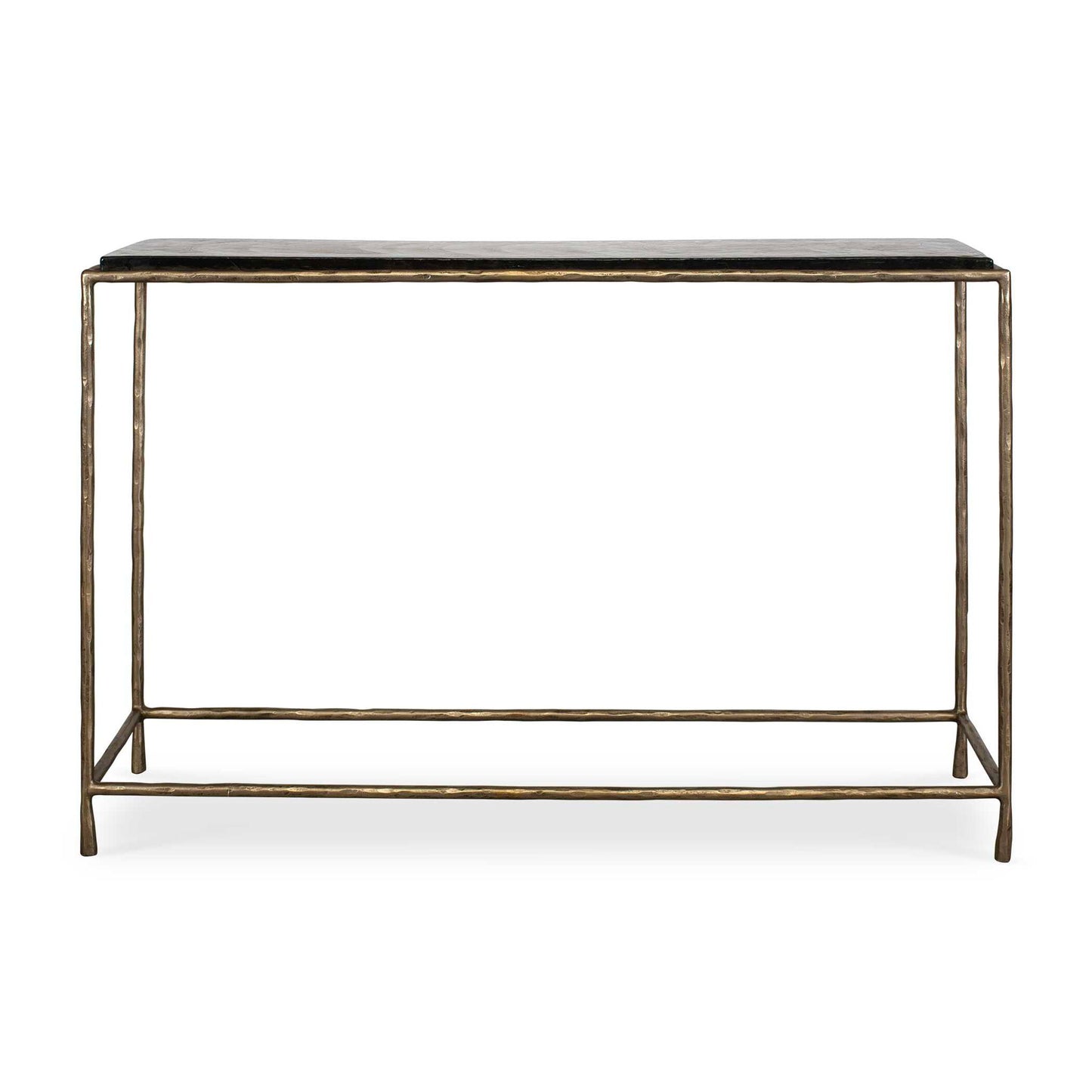 Ovard - Minimalist Metal Console Table - Brass