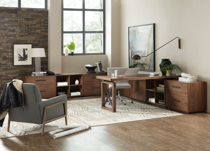 Home Office - Two-Door Cabinet - Dark Brown