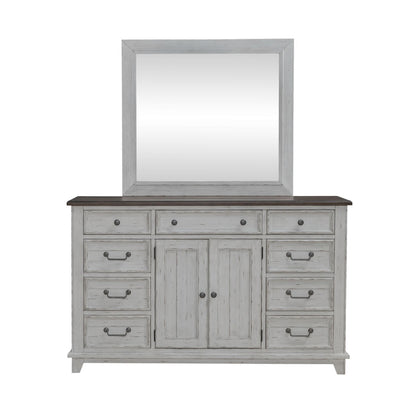 River Place - Dresser & Mirror - White