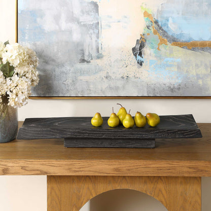 Ciaran - Indoor-Outdoor Wooden Tray - Black