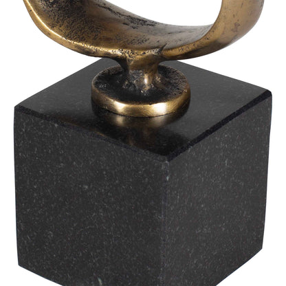 Loopform - Ring Sculpture - Black / Brass