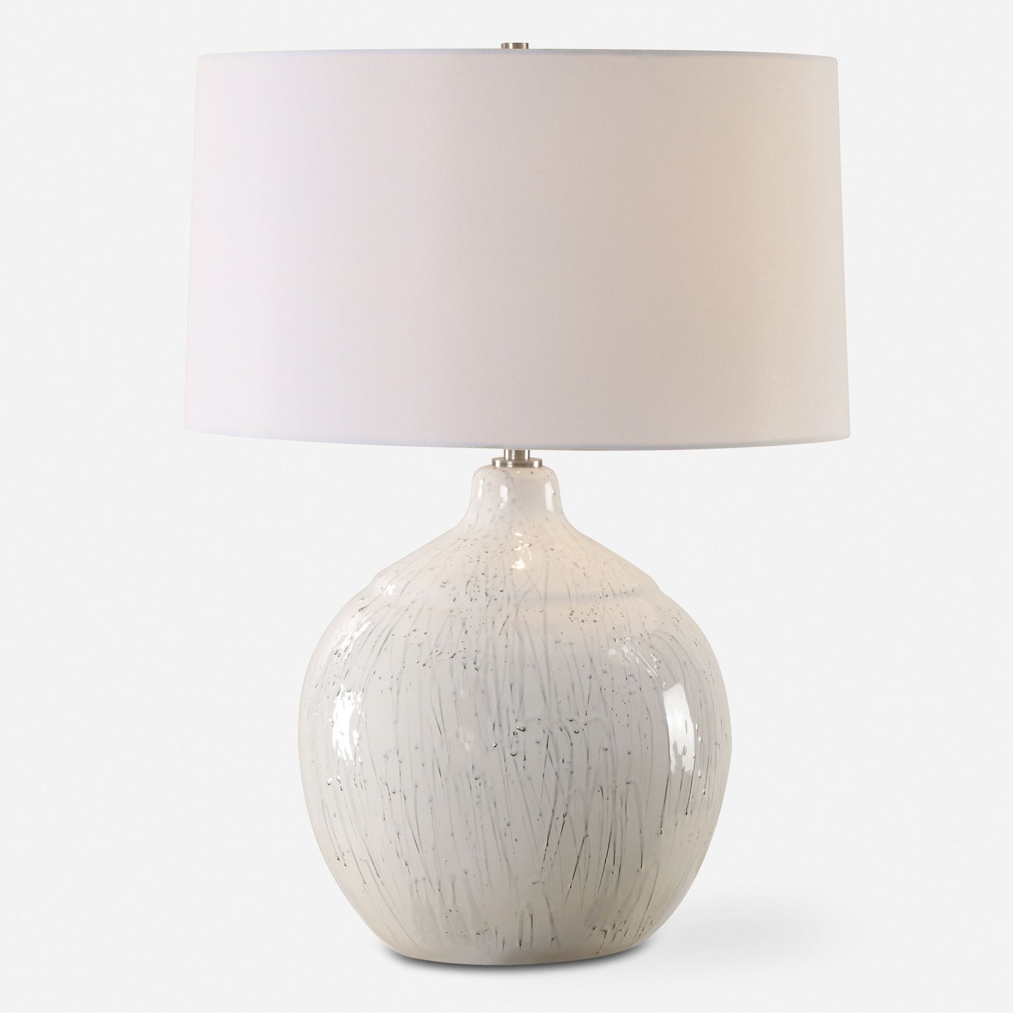 Dribble - White Glaze Table Lamp