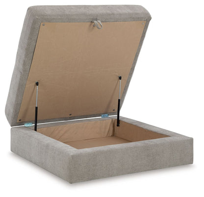 Aslan Court - 6 Pc. - 5-Piece Sectional, Ottoman - Pebble