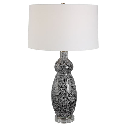 Velino - Curvy Glass Table Lamp - Dark Gray