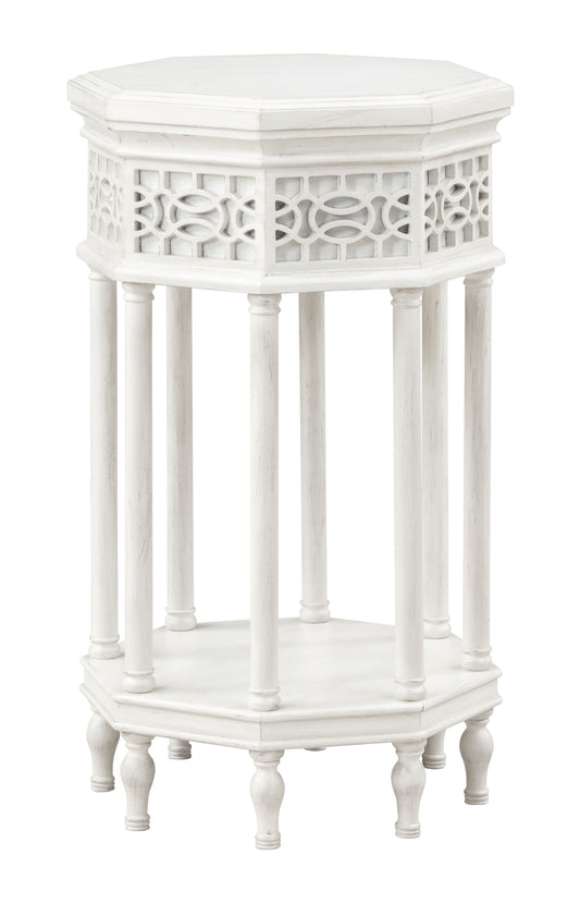 Dove - Octagonal Accent Table - Dove Creek White