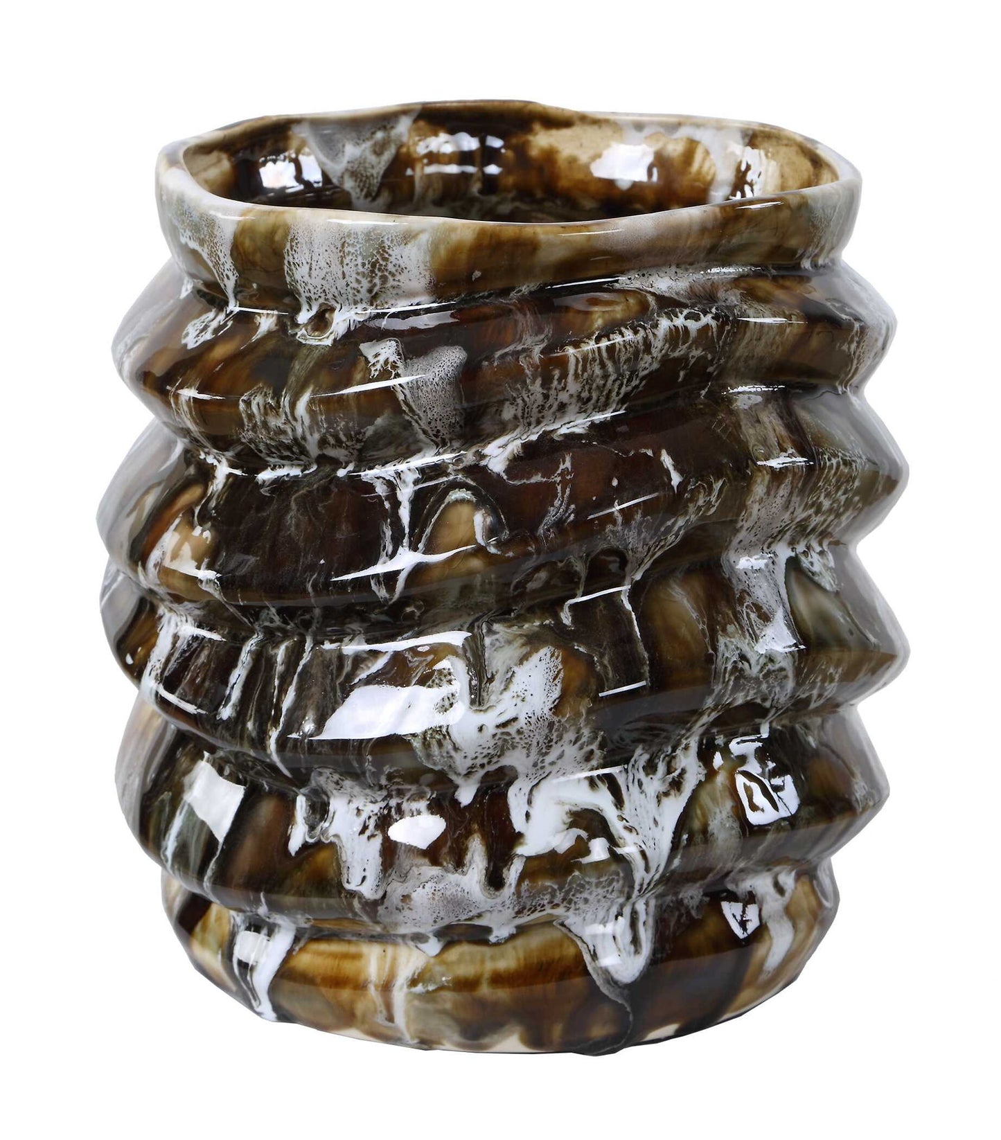 Cuoco - Glazed Vases (Set of 2) - Brown