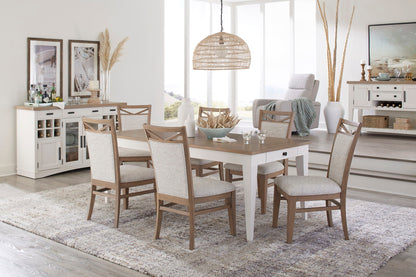 Americana Modern Dining - Rectangular Dining Table With Extensions - Cotton