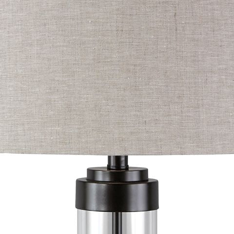 Talar - Clear / Bronze Finish - Glass Table Lamp