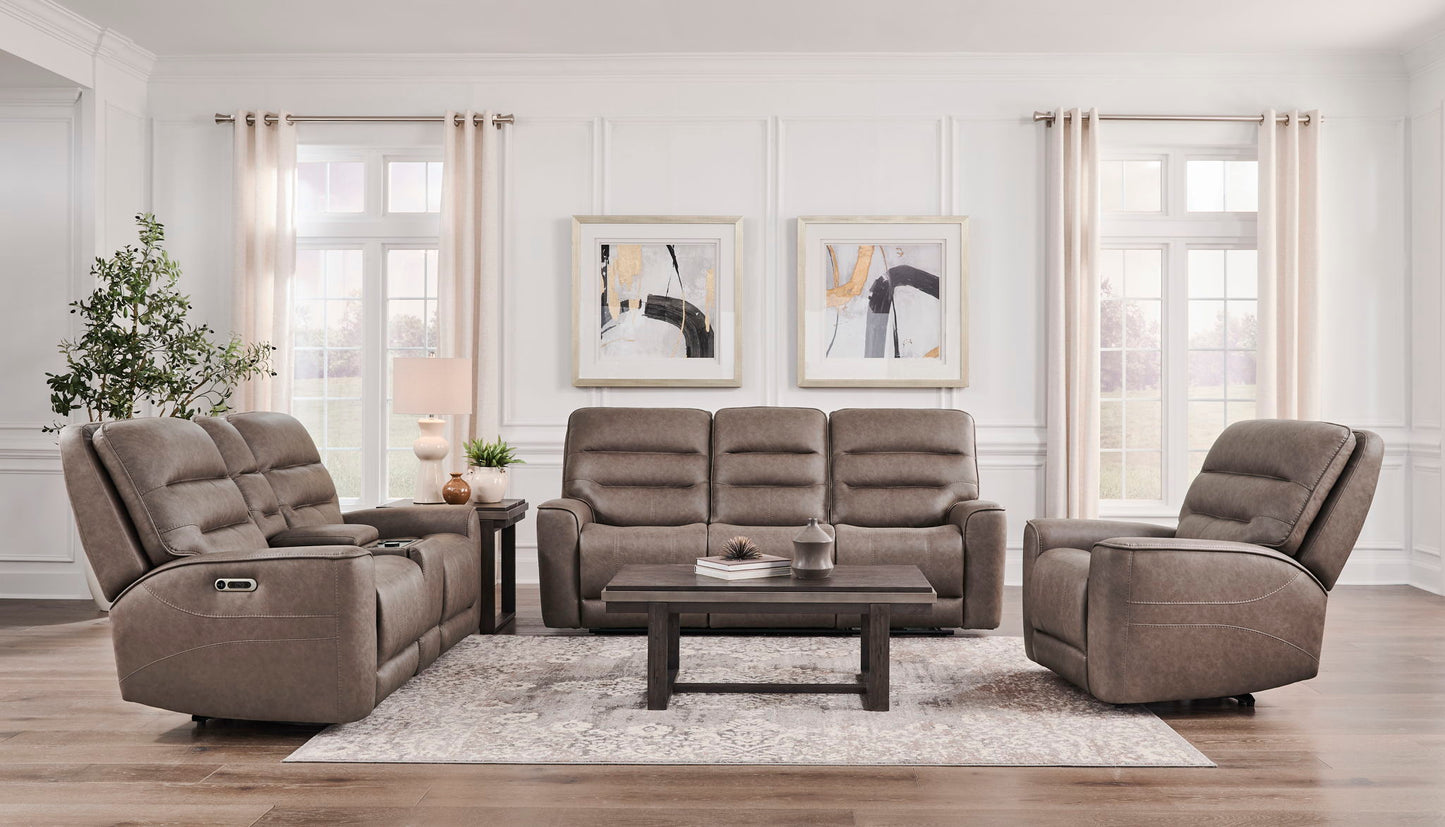 Lawson - Power Zero Gravity Triple Recline Sofa With DDT P2 - Sydney Brunette