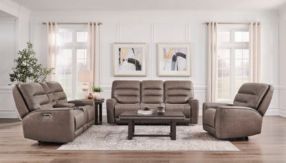 Lawson - Power Zero Gravity Triple Recline Sofa With DDT P2 - Sydney Brunette