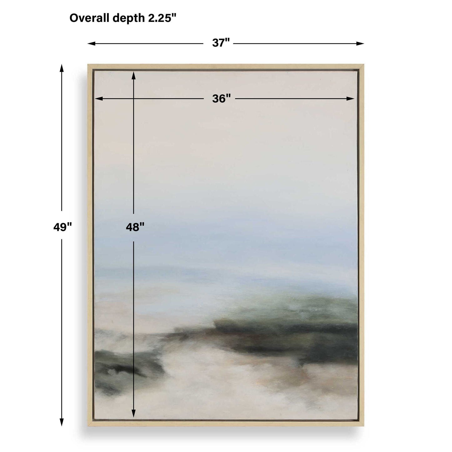 Crossing Paths - Coastal Landscape Painting - Black / Blue / Gray / White