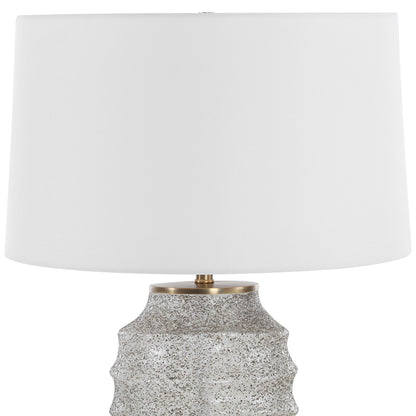 Acosta - Ribbed Table Lamp - Gray