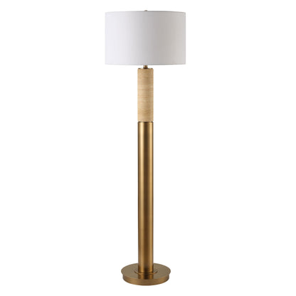 Knox - Travertine Floor Lamp