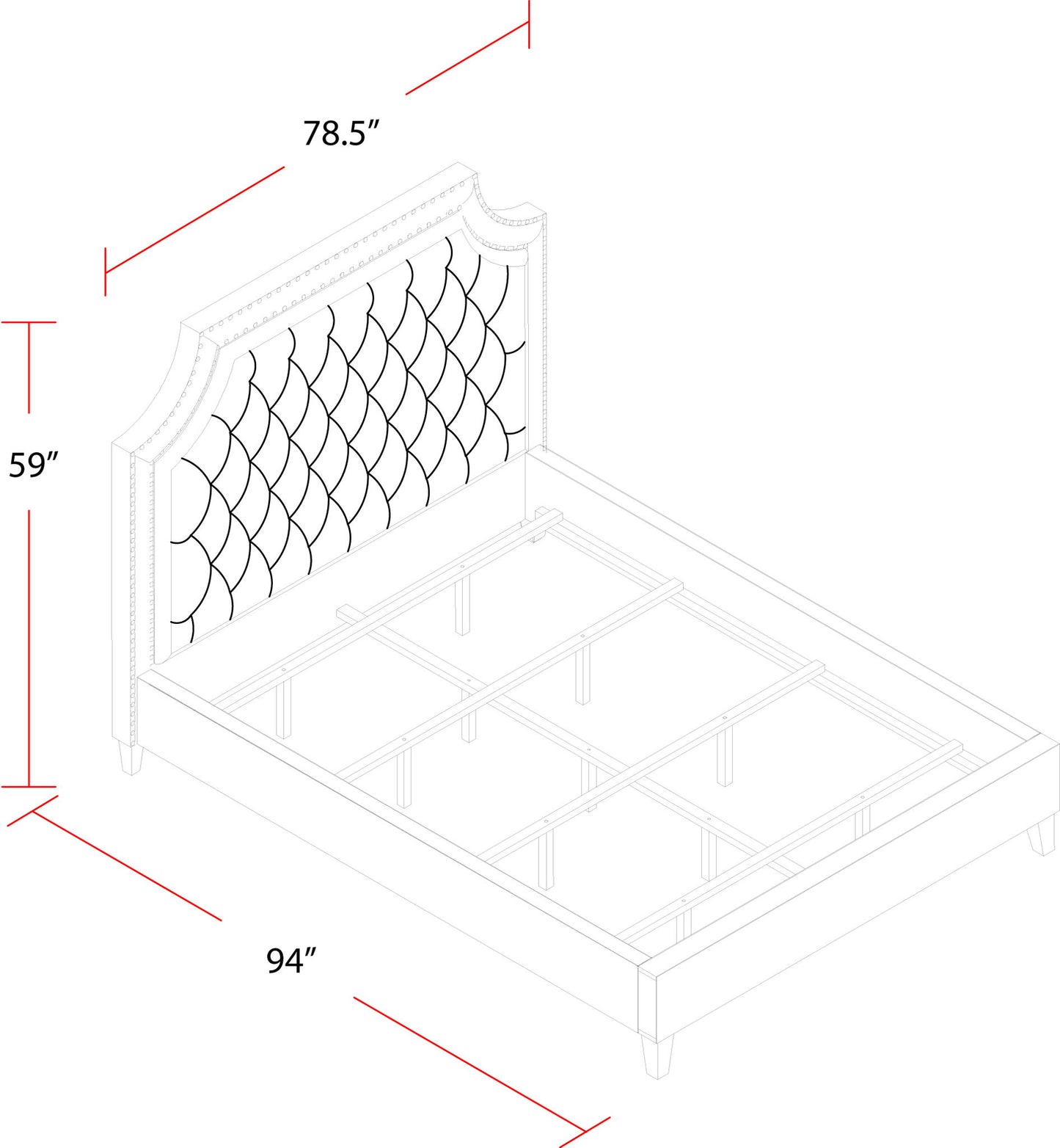 Jasmine - Upholstered Bed
