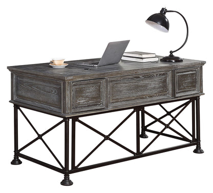 Gramercy Park - Writing Desk With Lateral File - Vintage Burnished Smoke