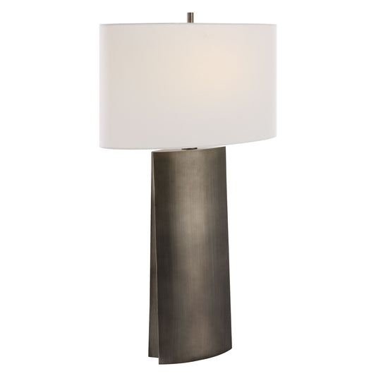 V-Groove - Modern Table Lamp - Dark Gray