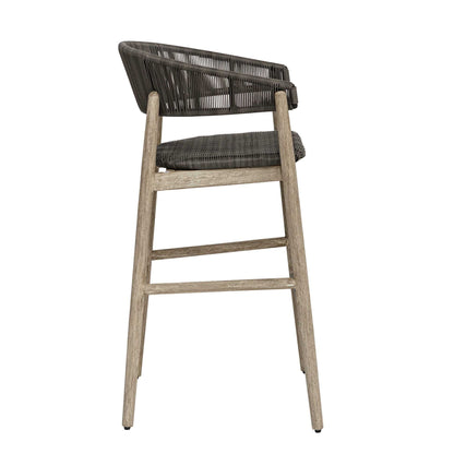 Dermott - Outdoor Bar Stool - Brown / Dark Gray