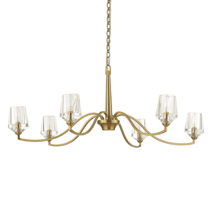 Barcelona - 6 Light Brass Chandelier - Gold