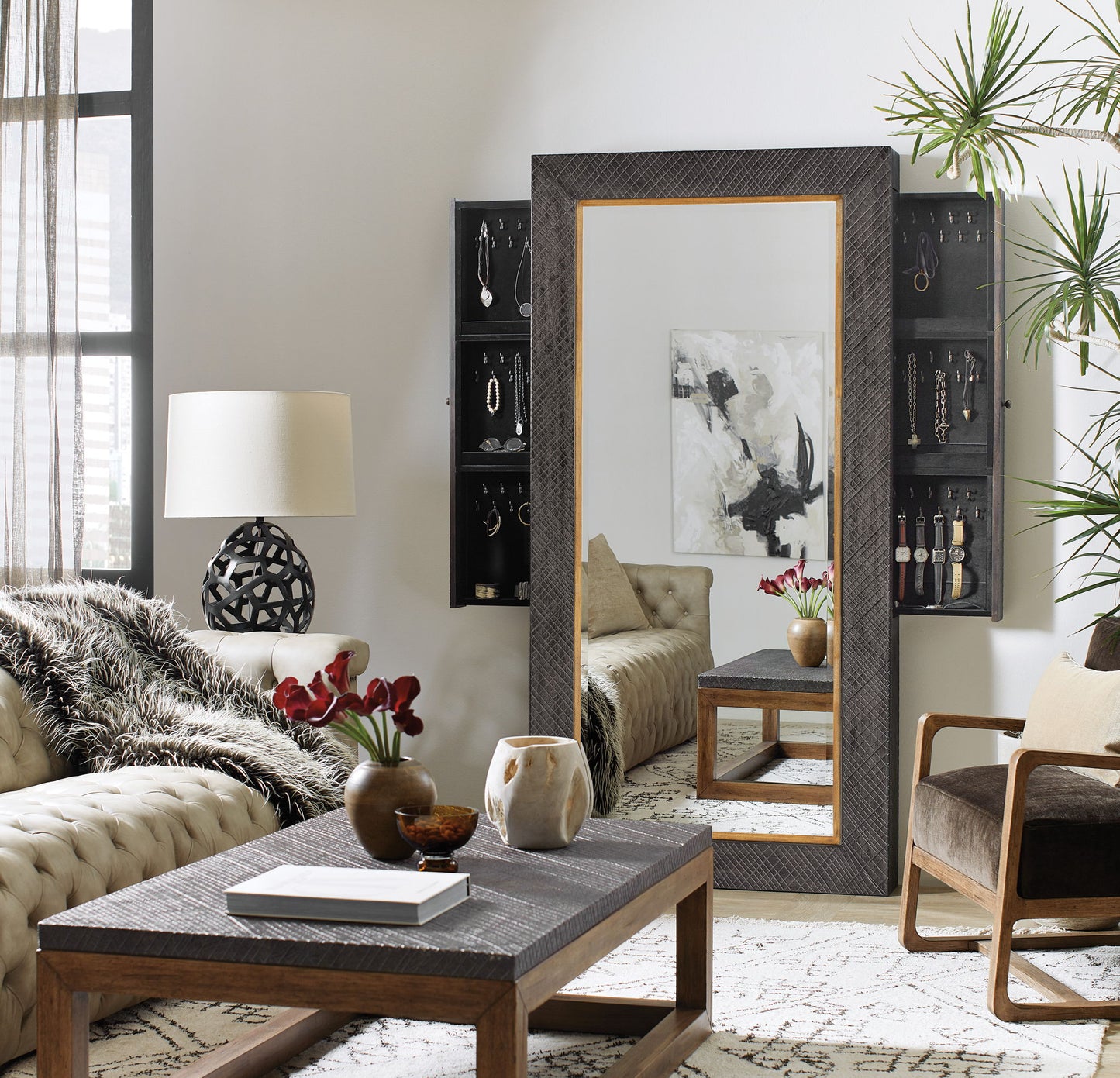 Big Sky - Floor Mirror With Jewelry Storage