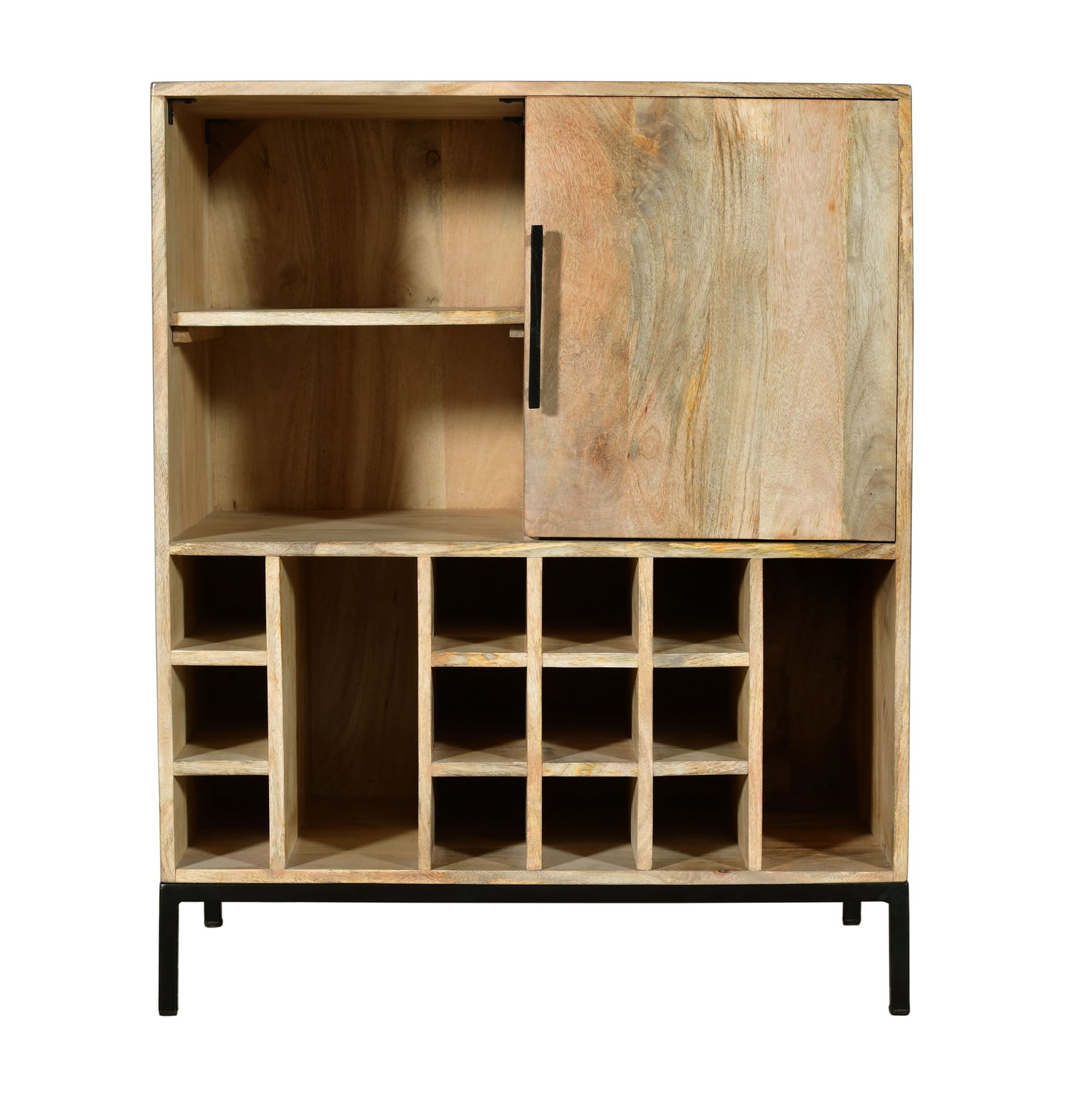 Terrance - One Door Wine Cabinet - Winston Natural