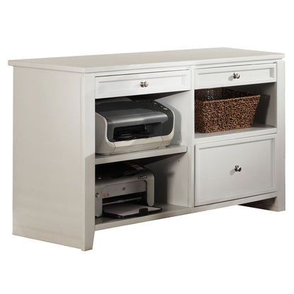 Boca - U Shape Desk With Credenza File And Hutch - Cottage White