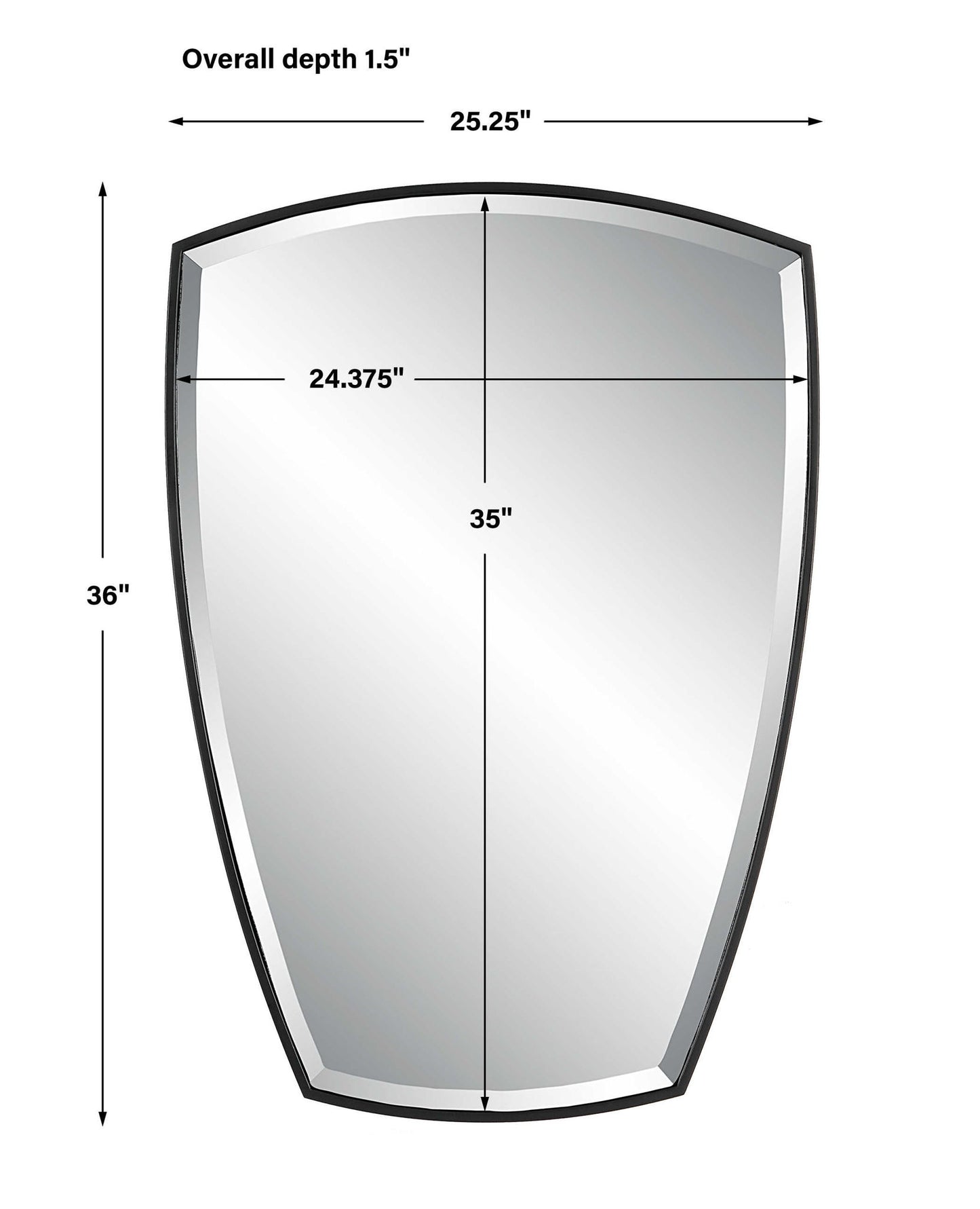 Crest - Curved Iron Mirror