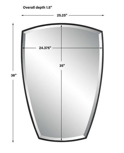 Crest - Curved Iron Mirror