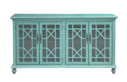 Christensen - Four Door Credenza - Bayberry Blue Rub