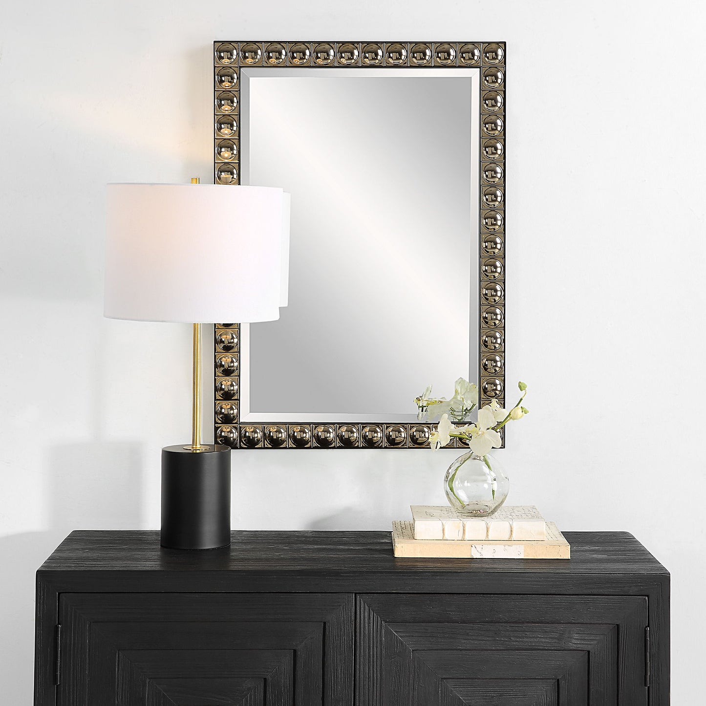 Silvio - Tiled Vanity Mirror - Gold