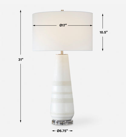 Santino - Crackled Ivory Table Lamp