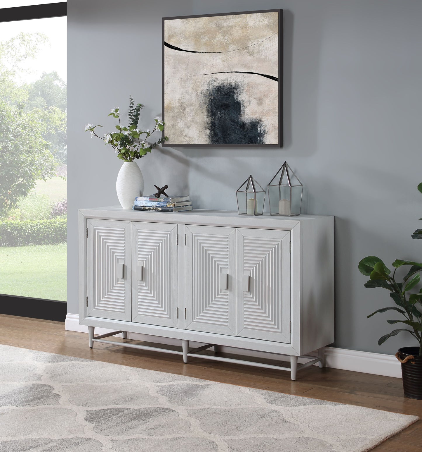 Winborne - Four Door Credenza - Whitewash