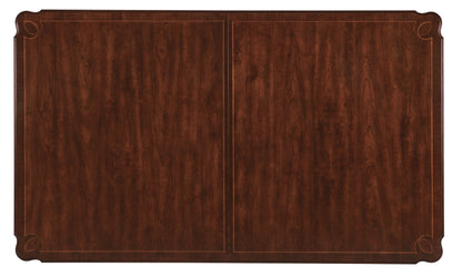 Charleston - Rectangle Leg Dining Table With 2-22" leaves - Dark Brown