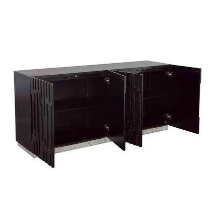 Andorra - Four Door Credenza - Black