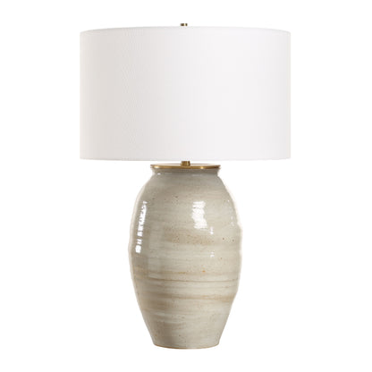 Amos - Ceramic Table Lamp - White