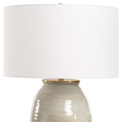 Amos - Ceramic Table Lamp - White