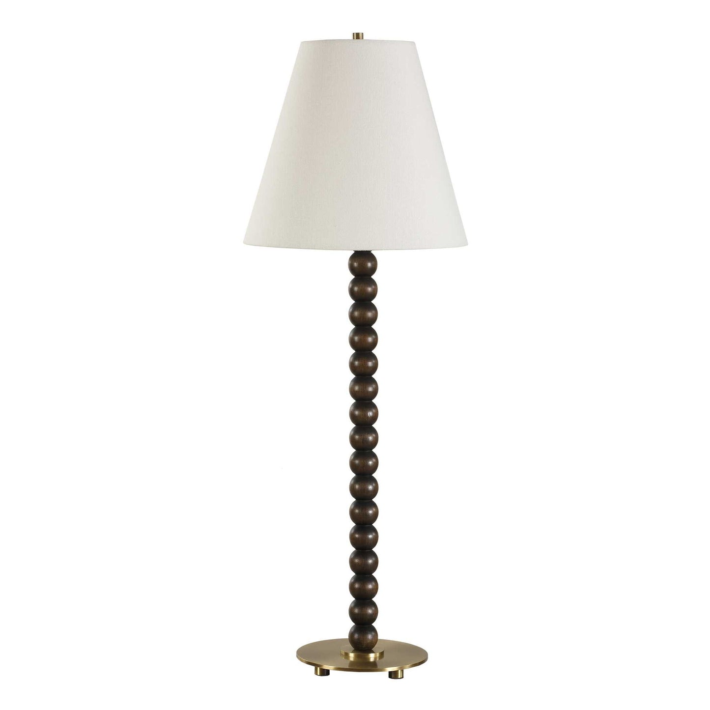 Gallus - Wood Spheres Table Lamp - Brown / Woodtone